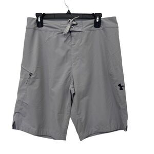Under Armour Men's Gray Boardshorts Size 30 Wake Surfing Swim Shorts‎